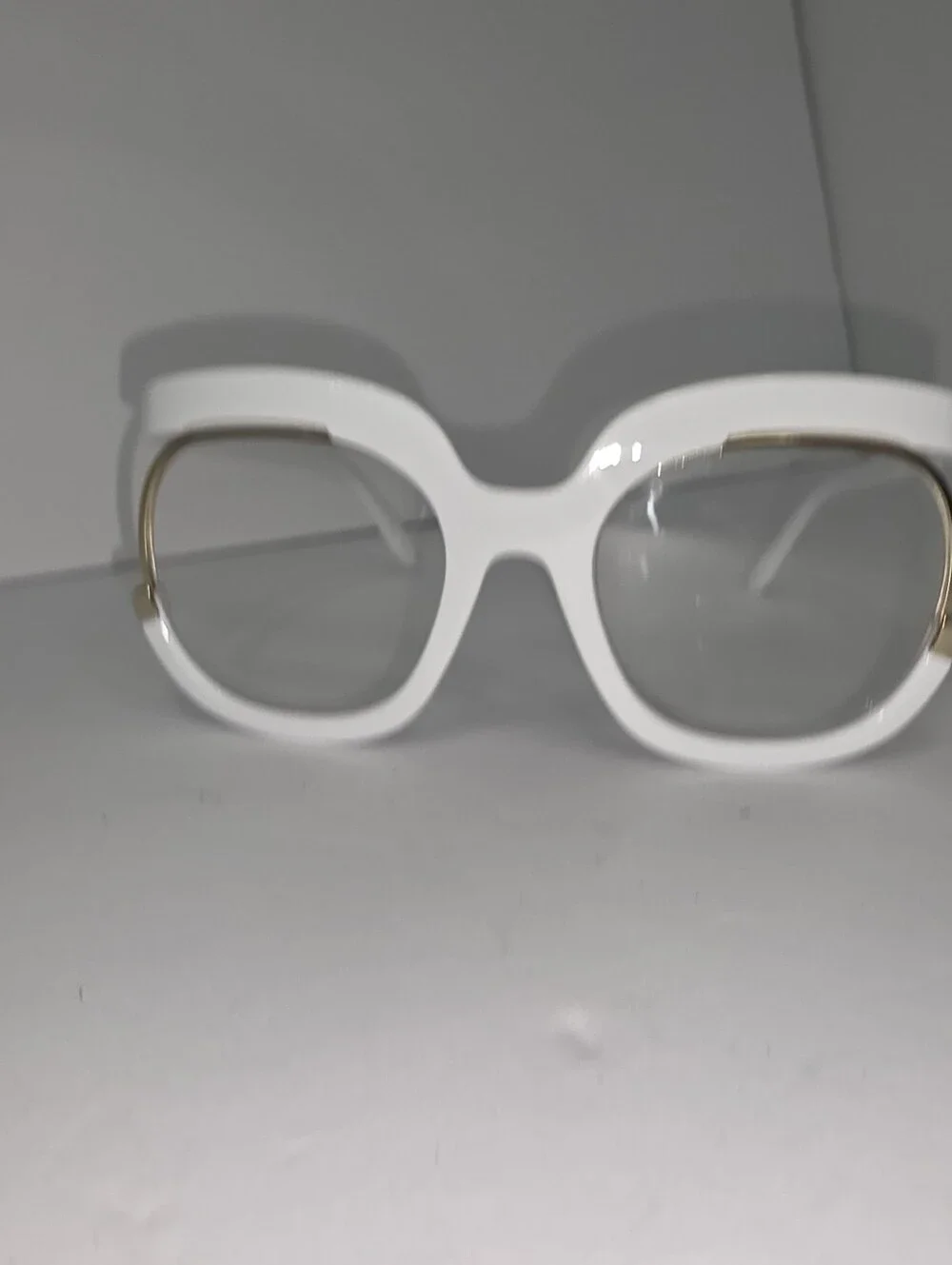 Oversized Black & White Browline Eyeglass Frames Bundle Of 2 Retro Vintage Chic